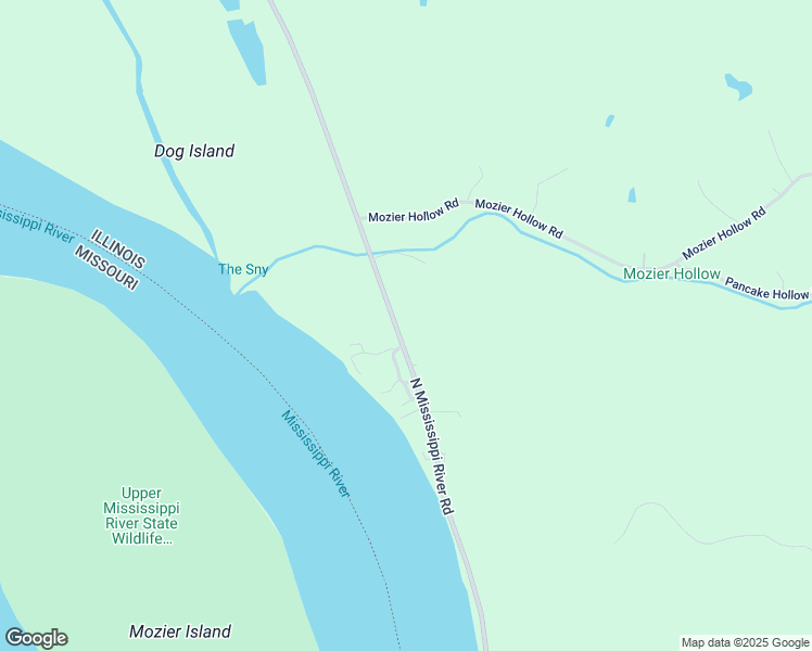 map of restaurants, bars, coffee shops, grocery stores, and more near 16680 North Mississippi River Road in Hamburg