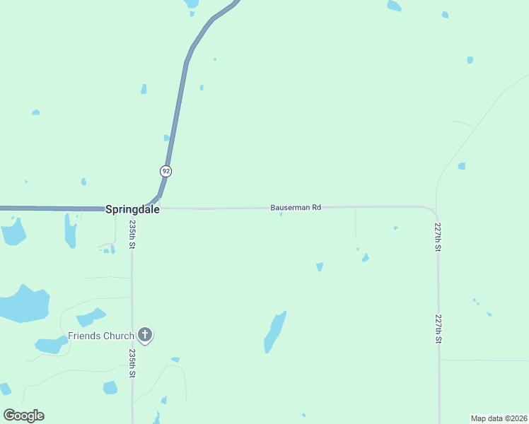 map of restaurants, bars, coffee shops, grocery stores, and more near 23153 Bauserman Road in McLouth