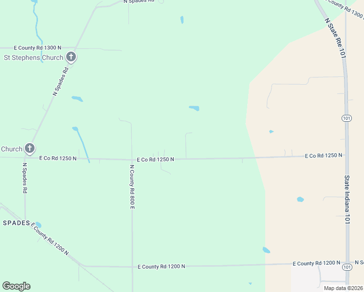 map of restaurants, bars, coffee shops, grocery stores, and more near 8511 East County Road 1250 North in Sunman