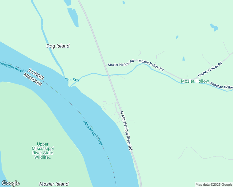 map of restaurants, bars, coffee shops, grocery stores, and more near 16680 North Mississippi River Road in Hamburg