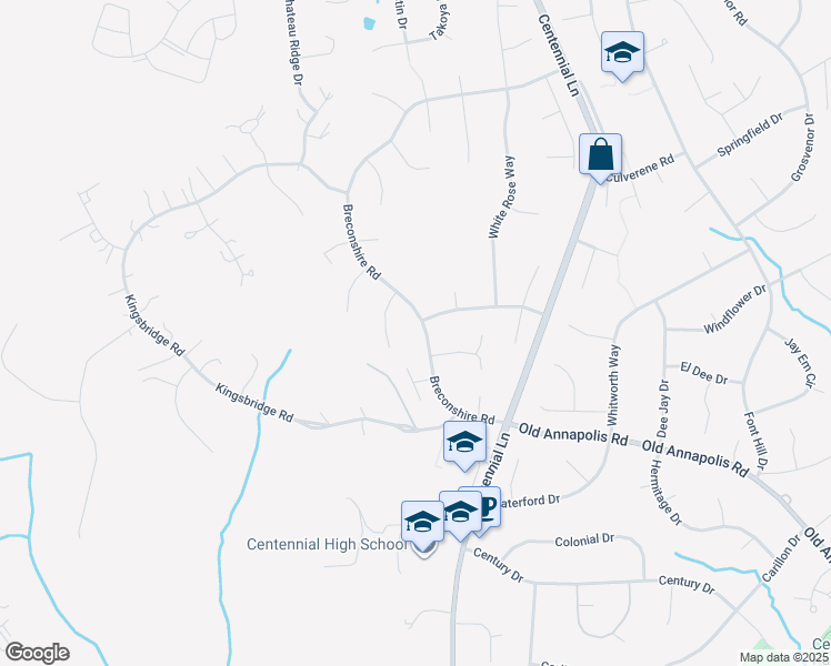 map of restaurants, bars, coffee shops, grocery stores, and more near 10336 Breconshire Road in Ellicott City