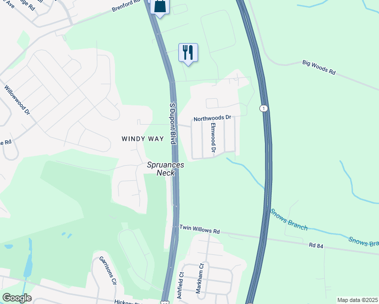 map of restaurants, bars, coffee shops, grocery stores, and more near 22 Frenchmans Branch Drive in Smyrna