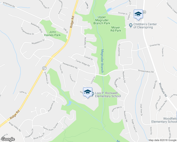 map of restaurants, bars, coffee shops, grocery stores, and more near 10417 Sweepstakes Road in Damascus