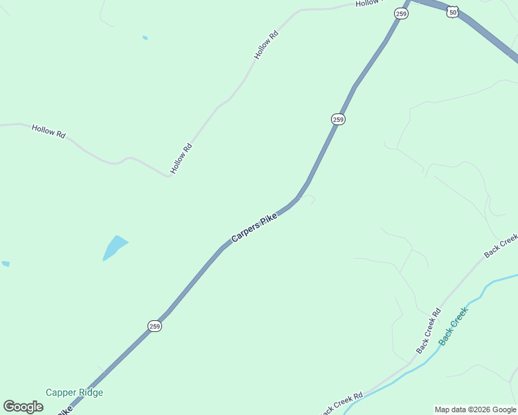 map of restaurants, bars, coffee shops, grocery stores, and more near Carpers Pike in Gore