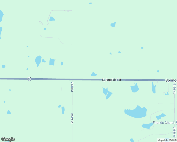 map of restaurants, bars, coffee shops, grocery stores, and more near 24248 Springdale Road in McLouth