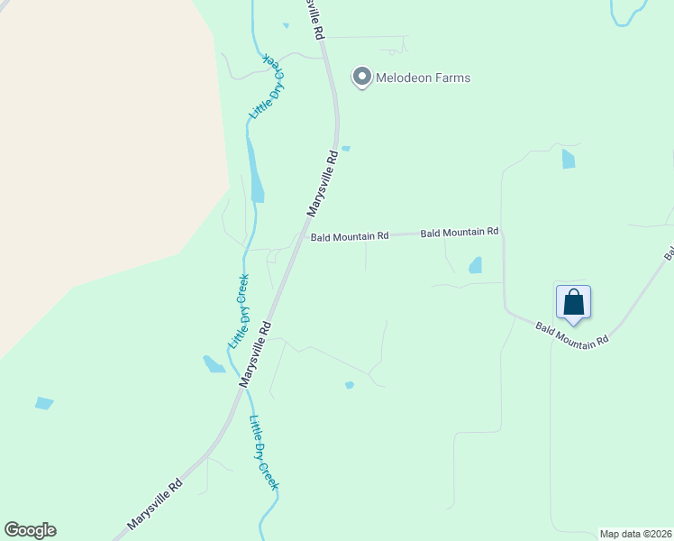 map of restaurants, bars, coffee shops, grocery stores, and more near 5900 Bald Mountain Road in Browns Valley