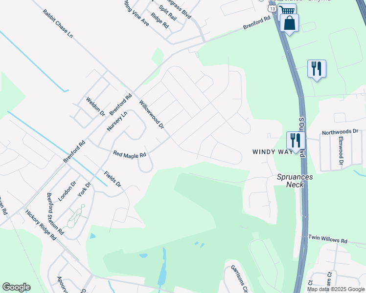 map of restaurants, bars, coffee shops, grocery stores, and more near 347 Willowwood Drive in Smyrna