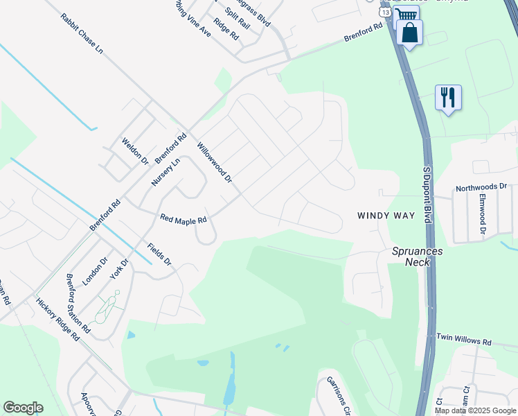 map of restaurants, bars, coffee shops, grocery stores, and more near 347 Willowwood Drive in Smyrna