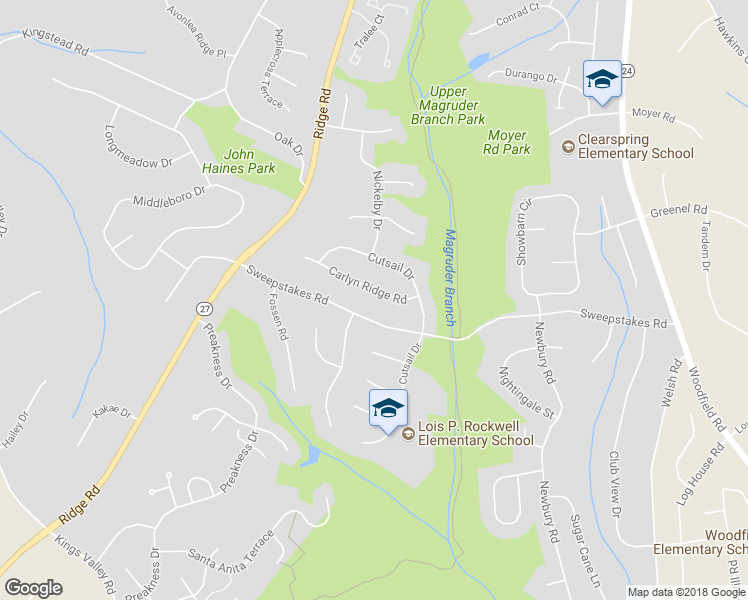 map of restaurants, bars, coffee shops, grocery stores, and more near 10420 Carlyn Ridge Rd in Damascus