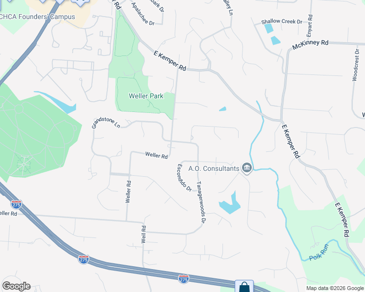 map of restaurants, bars, coffee shops, grocery stores, and more near 8774 Tanagerwoods Drive in Cincinnati