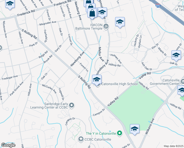 map of restaurants, bars, coffee shops, grocery stores, and more near 428D Montemar Avenue in Baltimore