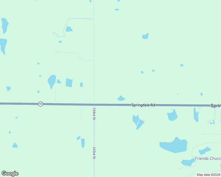 map of restaurants, bars, coffee shops, grocery stores, and more near 24248 Springdale Road in McLouth