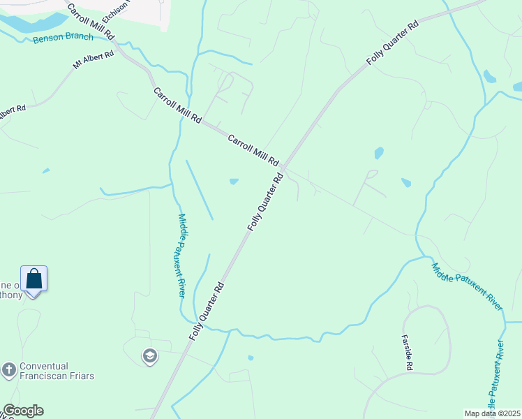 map of restaurants, bars, coffee shops, grocery stores, and more near Folly Quarter Road in Ellicott City