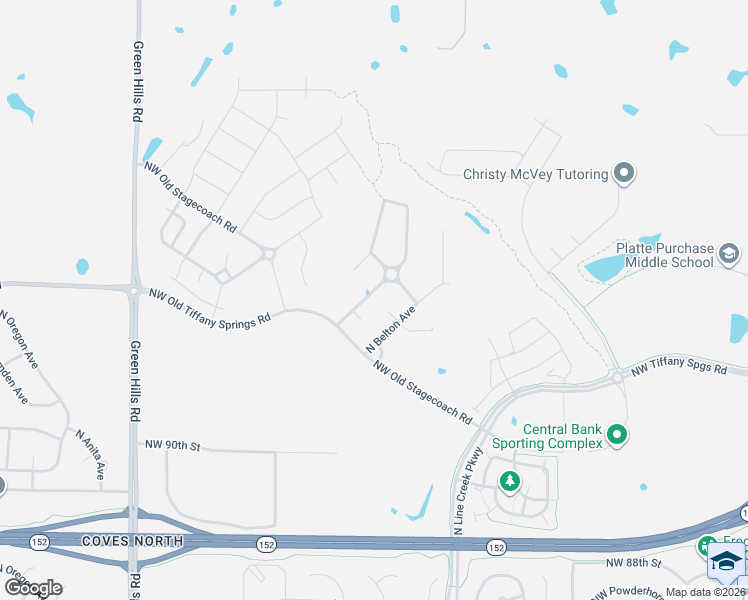map of restaurants, bars, coffee shops, grocery stores, and more near 9311 North Gower Avenue in Kansas City