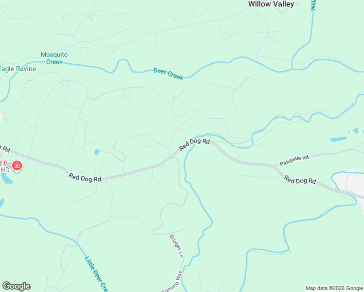 map of restaurants, bars, coffee shops, grocery stores, and more near 11582 Red Dog Road in Nevada City