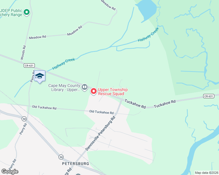map of restaurants, bars, coffee shops, grocery stores, and more near 1981 County Highway 631 in Woodbine