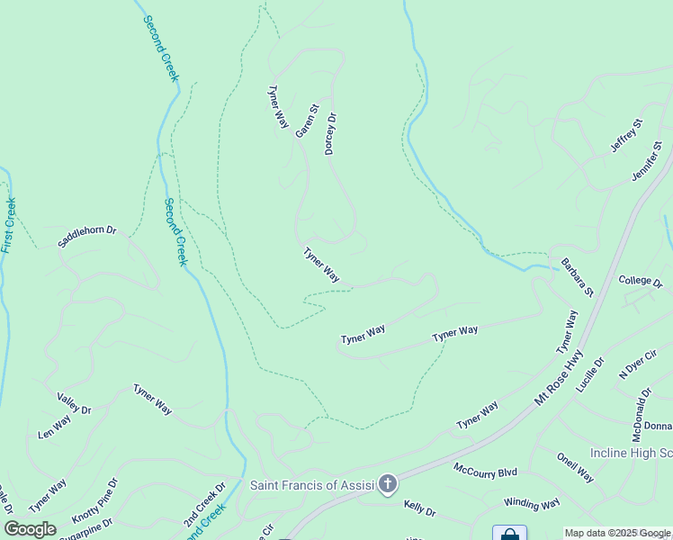 map of restaurants, bars, coffee shops, grocery stores, and more near 909 Tyner Way in Incline Village
