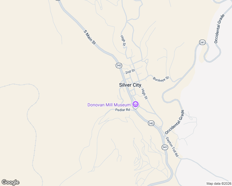 map of restaurants, bars, coffee shops, grocery stores, and more near 100 Pedlar Road in Silver City