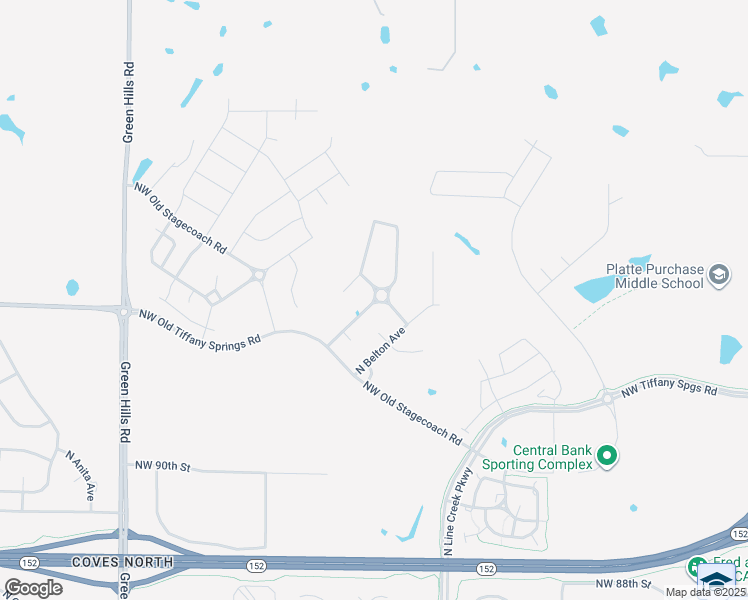 map of restaurants, bars, coffee shops, grocery stores, and more near 9224 North Gower Avenue in Kansas City