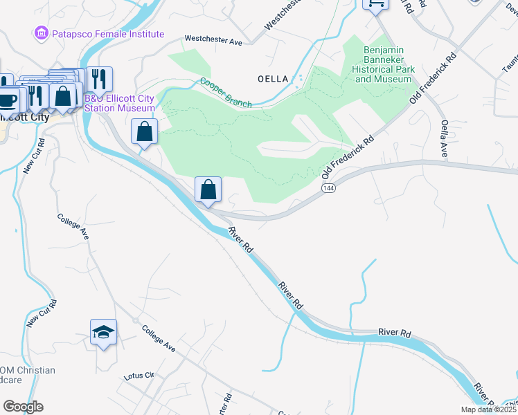 map of restaurants, bars, coffee shops, grocery stores, and more near 2808 Nine Mile Circle in Catonsville