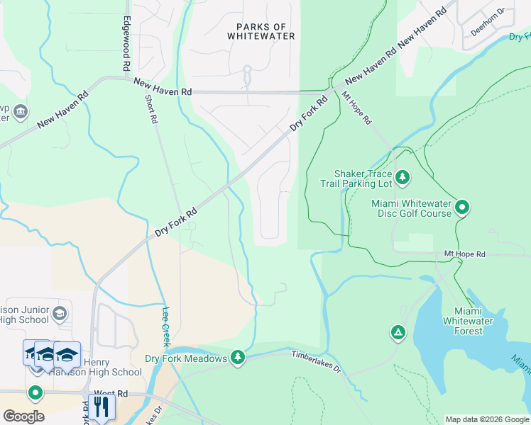 map of restaurants, bars, coffee shops, grocery stores, and more near 10280 Dry Fork Road in Harrison