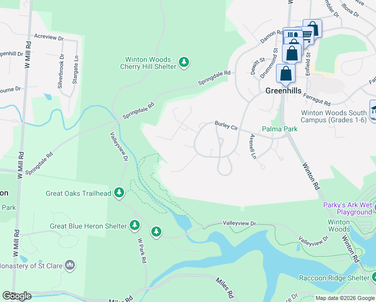 map of restaurants, bars, coffee shops, grocery stores, and more near 9 Brompton Lane in Cincinnati