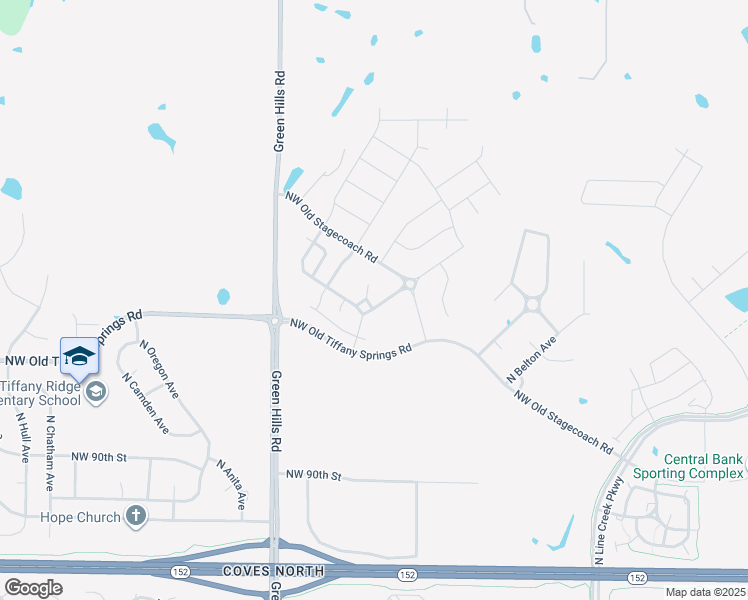 map of restaurants, bars, coffee shops, grocery stores, and more near 3800 Northwest 94th Street in Kansas City