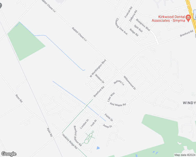 map of restaurants, bars, coffee shops, grocery stores, and more near 17 Weldon Drive in Smyrna