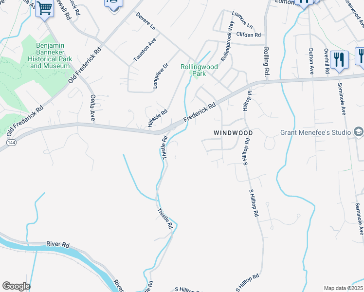 map of restaurants, bars, coffee shops, grocery stores, and more near 11 Clay Lodge Lane in Catonsville