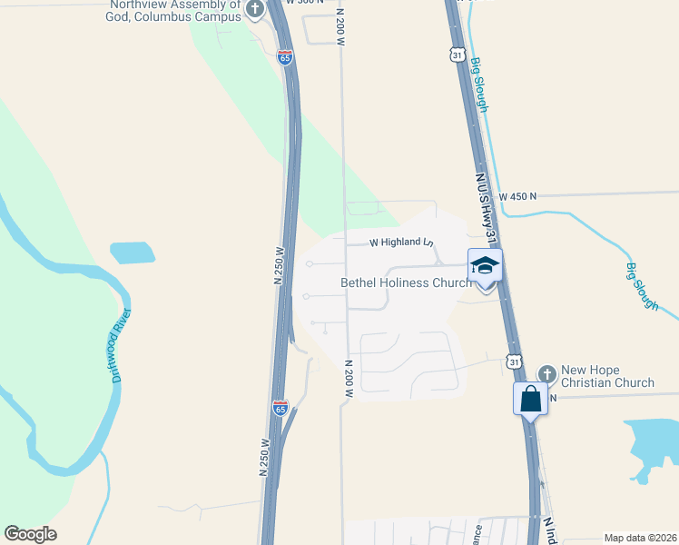 map of restaurants, bars, coffee shops, grocery stores, and more near 2344 West Northwind Court in Columbus