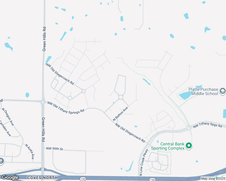 map of restaurants, bars, coffee shops, grocery stores, and more near 9322 North Robinhood Avenue in Kansas City