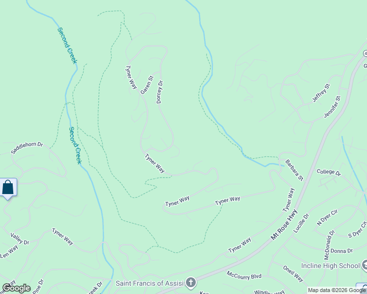 map of restaurants, bars, coffee shops, grocery stores, and more near 592 Douglas Court in Incline Village