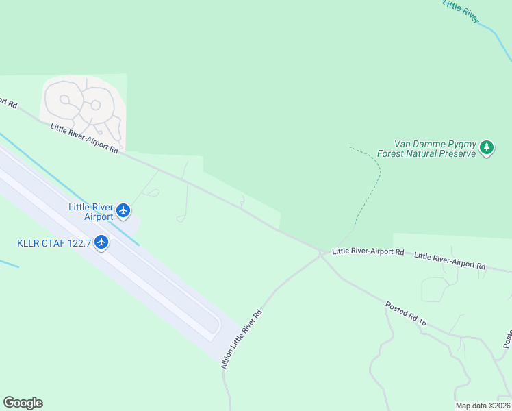 map of restaurants, bars, coffee shops, grocery stores, and more near 42560 Little River-Airport Road in Little River