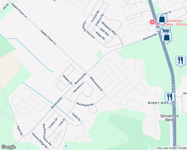 map of restaurants, bars, coffee shops, grocery stores, and more near 34 Magnolia Avenue in Smyrna