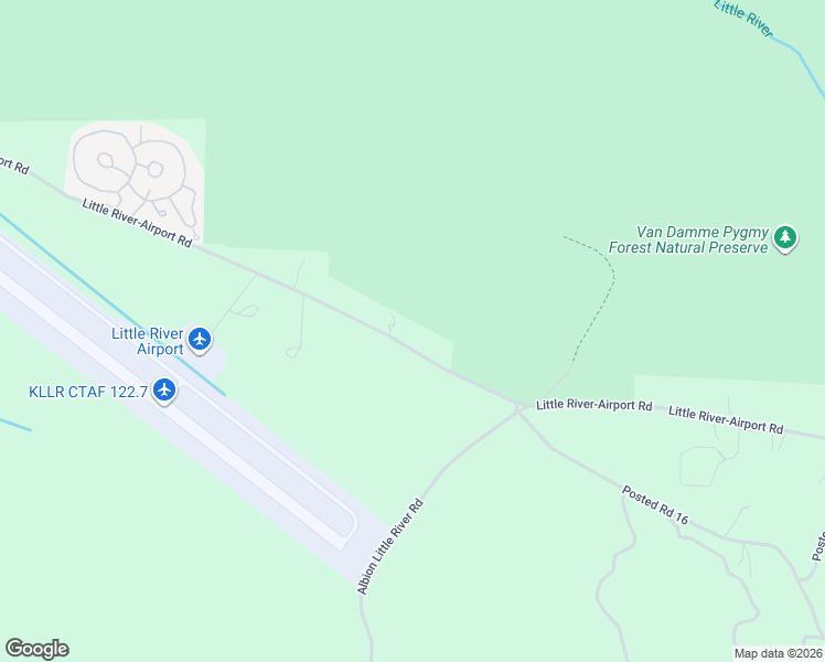 map of restaurants, bars, coffee shops, grocery stores, and more near 42560 Little River-Airport Road in Little River