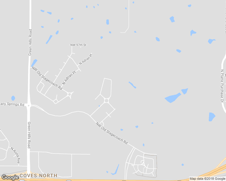 map of restaurants, bars, coffee shops, grocery stores, and more near 9401 North Gower Avenue in Kansas City