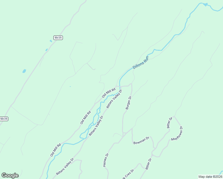 map of restaurants, bars, coffee shops, grocery stores, and more near 2809 Old Mill Road in Capon Bridge
