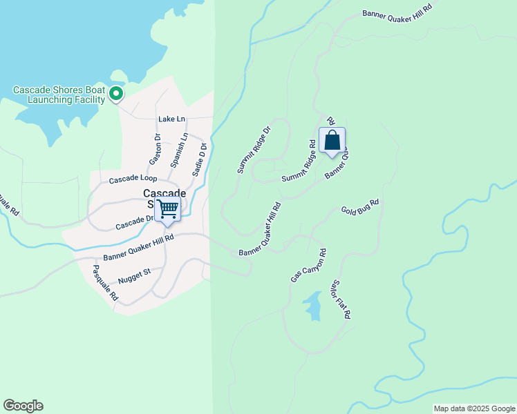 map of restaurants, bars, coffee shops, grocery stores, and more near 13319 Little York Close in Nevada City
