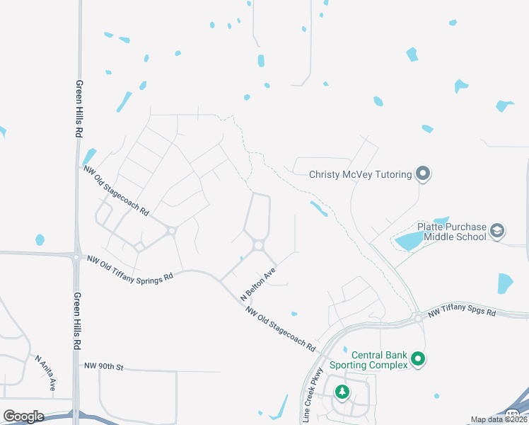 map of restaurants, bars, coffee shops, grocery stores, and more near 9410 North Gower Avenue in Kansas City