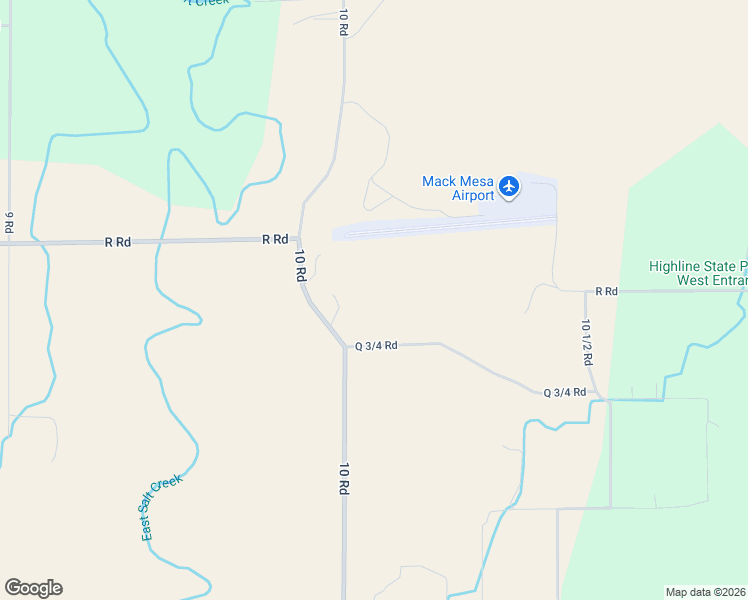 map of restaurants, bars, coffee shops, grocery stores, and more near 1010 Q 3/4 Road in Mack