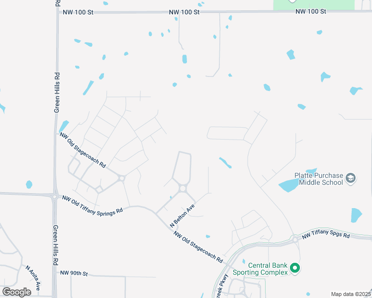 map of restaurants, bars, coffee shops, grocery stores, and more near 3508 Northwest 95th Street in Kansas City