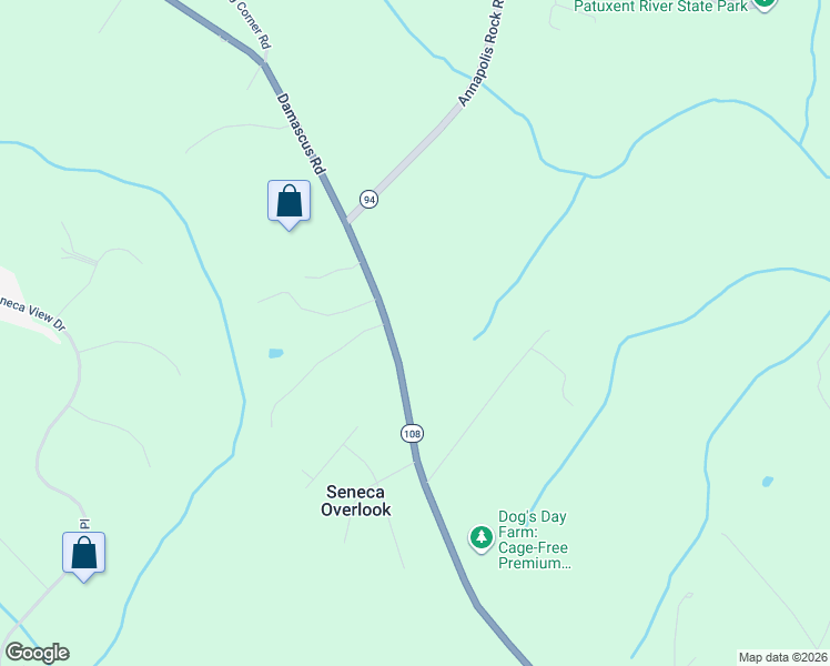 map of restaurants, bars, coffee shops, grocery stores, and more near 7421 Damascus Road in Gaithersburg