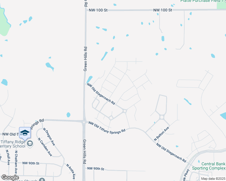 map of restaurants, bars, coffee shops, grocery stores, and more near 3924 Northwest Old Stagecoach Road in Kansas City