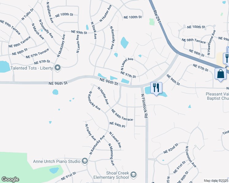 map of restaurants, bars, coffee shops, grocery stores, and more near in Kansas City