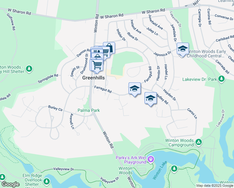 map of restaurants, bars, coffee shops, grocery stores, and more near 42 Farragut Road in Cincinnati