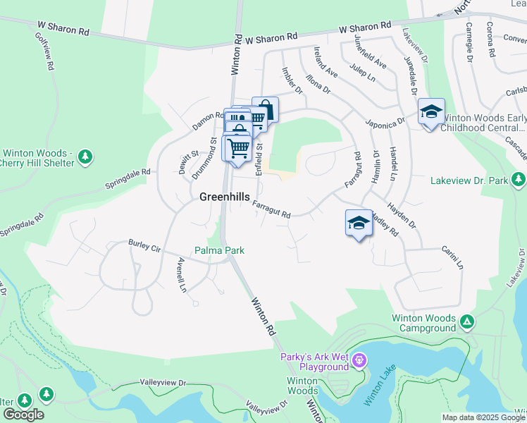 map of restaurants, bars, coffee shops, grocery stores, and more near 42 Farragut Road in Cincinnati