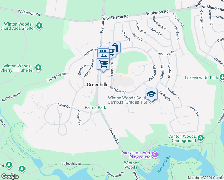 map of restaurants, bars, coffee shops, grocery stores, and more near 19 Farragut Road in Cincinnati