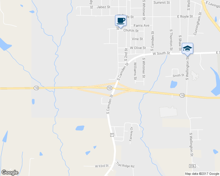 map of restaurants, bars, coffee shops, grocery stores, and more near Highway 10 in Richmond
