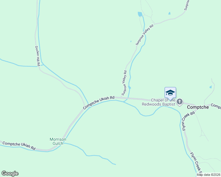 map of restaurants, bars, coffee shops, grocery stores, and more near 8080 Surprise Valley Road in Comptche