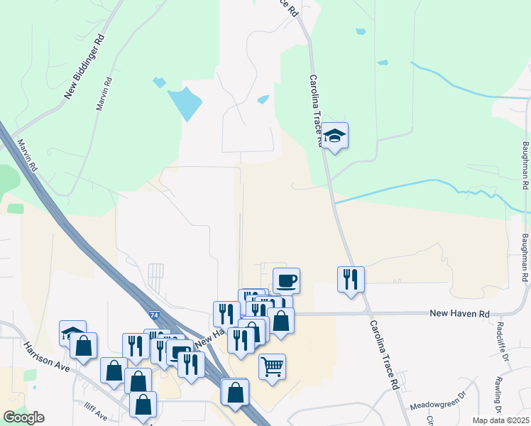 map of restaurants, bars, coffee shops, grocery stores, and more near in Harrison